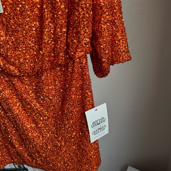 NWT Never Fully Dressed Sequin Tilly Off The Shoulder Long Sleeve Mini Dress - Picture 14 of 14